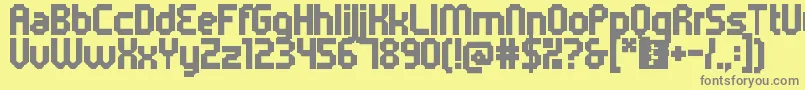 5metrikBlack Font – Gray Fonts on Yellow Background