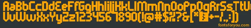 5metrikBlack Font – Orange Fonts on Black Background