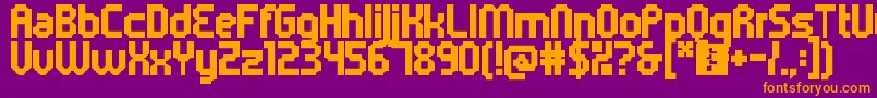 5metrikBlack Font – Orange Fonts on Purple Background