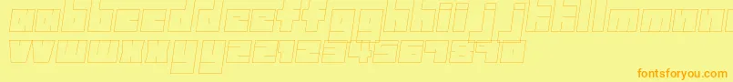 Freeze Font – Orange Fonts on Yellow Background