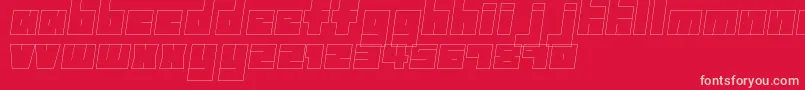 Freeze Font – Pink Fonts on Red Background