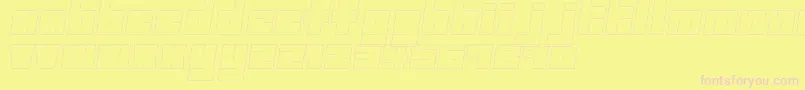 Freeze Font – Pink Fonts on Yellow Background