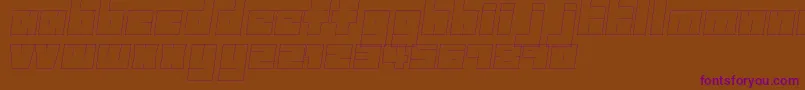 Freeze Font – Purple Fonts on Brown Background