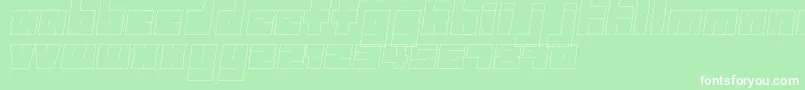 Freeze Font – White Fonts on Green Background