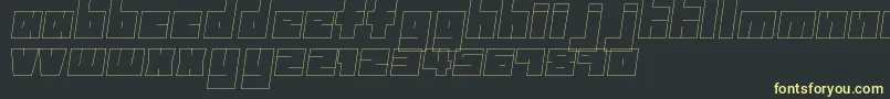 Freeze Font – Yellow Fonts on Black Background