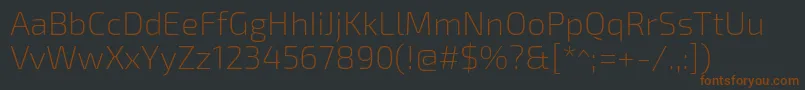 fuente Exo2Extralight – Fuentes Marrones Sobre Fondo Negro