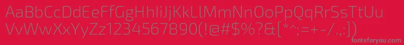 Exo2Extralight Font – Gray Fonts on Red Background