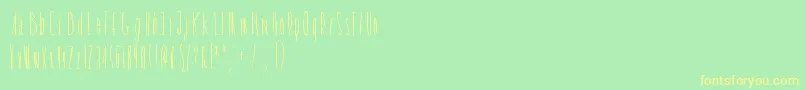 Tickleshits Font – Yellow Fonts on Green Background