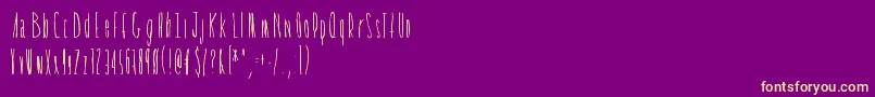 Tickleshits Font – Yellow Fonts on Purple Background