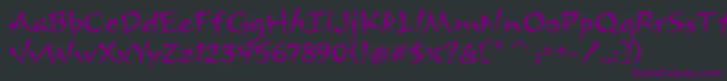 フォントArnovaitcTt – 黒い背景に紫のフォント