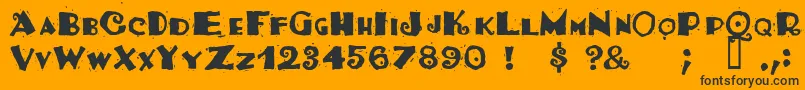 Tacosrg ffy Font – Black Fonts on Orange Background