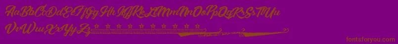 SebastianaPersonalUse Font – Brown Fonts on Purple Background