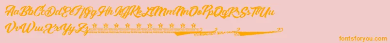 SebastianaPersonalUse Font – Orange Fonts on Pink Background