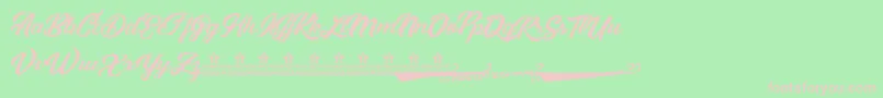 SebastianaPersonalUse Font – Pink Fonts on Green Background