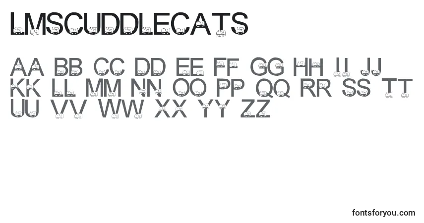 Шрифт LmsCuddleCats – алфавит, цифры, специальные символы