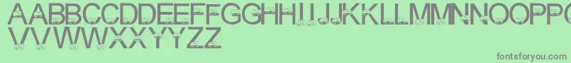 LmsCuddleCats Font – Gray Fonts on Green Background