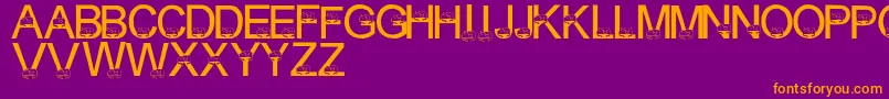 LmsCuddleCats Font – Orange Fonts on Purple Background