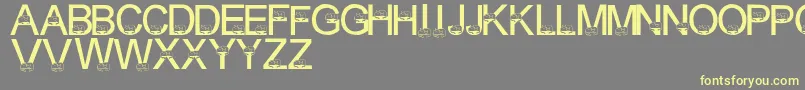 LmsCuddleCats Font – Yellow Fonts on Gray Background