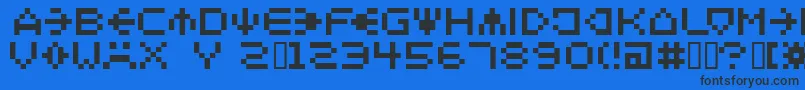 Spaider Font – Black Fonts on Blue Background