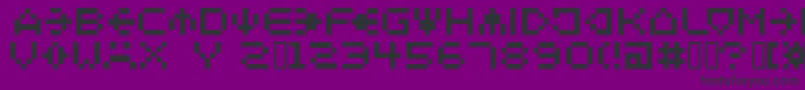 Шрифт Spaider – чёрные шрифты на фиолетовом фоне