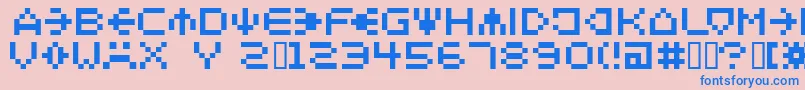 Spaiderフォントについての詳細 フォントSpaider – ピンクの背景に青い文字