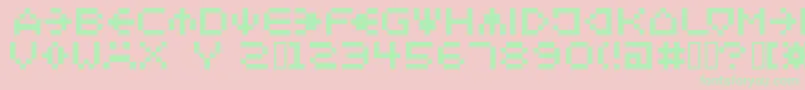 Spaider Font – Green Fonts on Pink Background