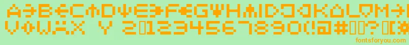 Spaider Font – Orange Fonts on Green Background