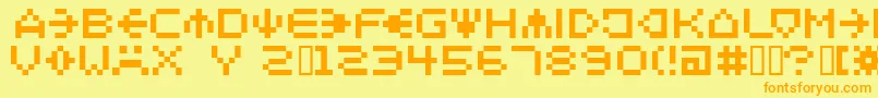 Spaider Font – Orange Fonts on Yellow Background