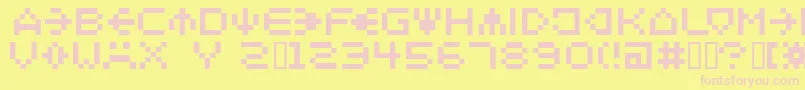 Spaider Font – Pink Fonts on Yellow Background