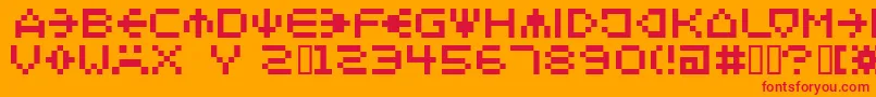 Spaider Font – Red Fonts on Orange Background