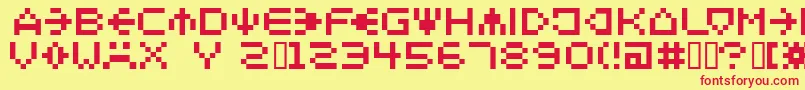 Spaider Font – Red Fonts on Yellow Background