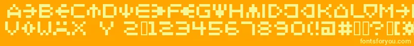 Spaider Font – Yellow Fonts on Orange Background