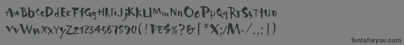 Saiba mais sobre a fonte CarumbaLetPlain.1.0 Fonte CarumbaLetPlain.1.0 – fontes pretas em um fundo cinza