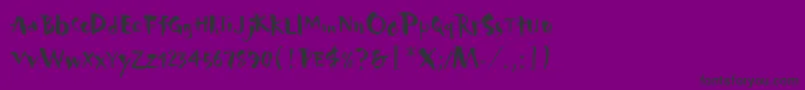 CarumbaLetPlain.1.0 Font – Black Fonts on Purple Background