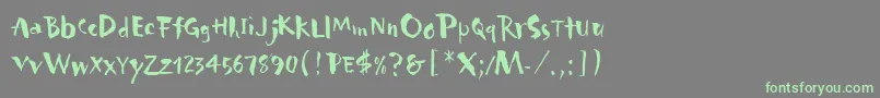 CarumbaLetPlain.1.0 Font – Green Fonts on Gray Background