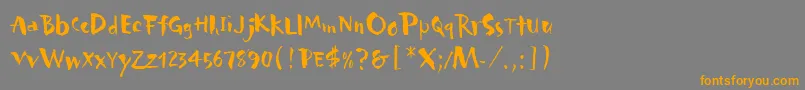 CarumbaLetPlain.1.0 Font – Orange Fonts on Gray Background