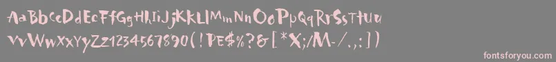 CarumbaLetPlain.1.0 Font – Pink Fonts on Gray Background