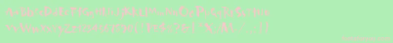 CarumbaLetPlain.1.0 Font – Pink Fonts on Green Background