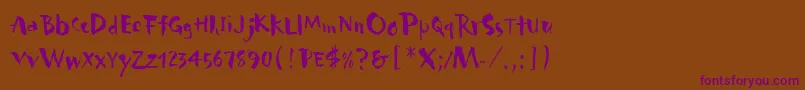 CarumbaLetPlain.1.0 Font – Purple Fonts on Brown Background