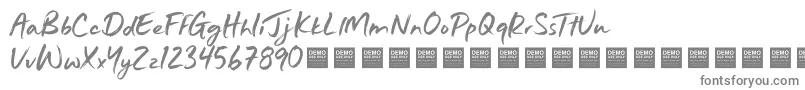 JustWrightDemo-Schriftart – Graue Schriften