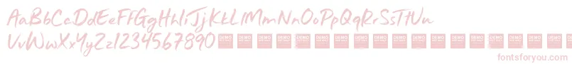 JustWrightDemo Font – Pink Fonts on White Background