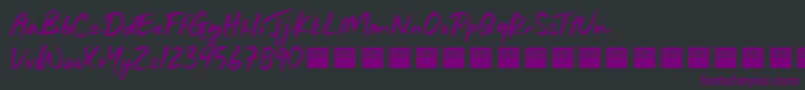JustWrightDemo Font – Purple Fonts on Black Background