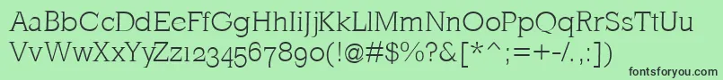 Mklatinlight Font – Black Fonts on Green Background