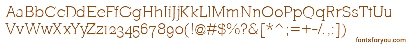 Mklatinlight Font – Brown Fonts on White Background