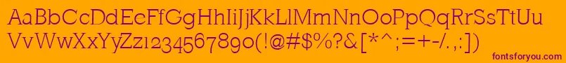 Mklatinlight Font – Purple Fonts on Orange Background