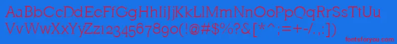 Mklatinlight Font – Red Fonts on Blue Background