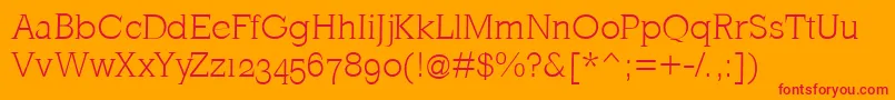 Mklatinlight Font – Red Fonts on Orange Background