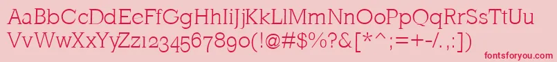 Mklatinlight Font – Red Fonts on Pink Background