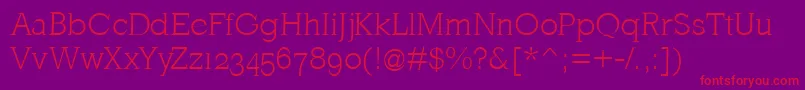 Mklatinlight Font – Red Fonts on Purple Background