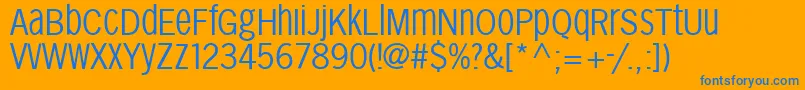 Sansxhigh Font – Blue Fonts on Orange Background